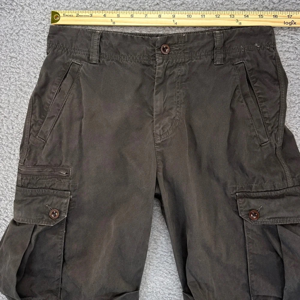 Banana Republic Heritage‎ Cargo Pants 30x30 Olive Brown Y2K Military Utility